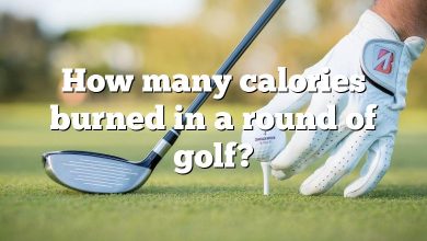 How many calories burned in a round of golf?