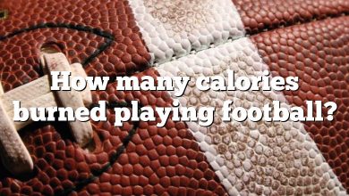 How many calories burned playing football?