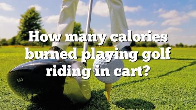 How many calories burned playing golf riding in cart?