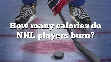 How many calories do NHL players burn?