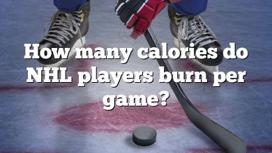 How many calories do NHL players burn per game?