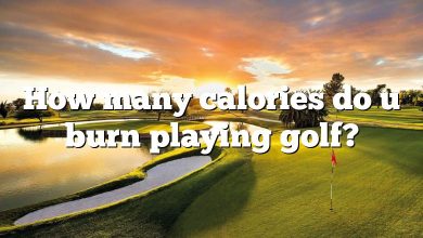 How many calories do u burn playing golf?