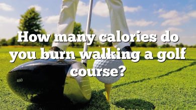 How many calories do you burn walking a golf course?