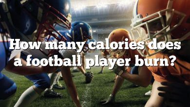 How many calories does a football player burn?