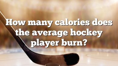 How many calories does the average hockey player burn?