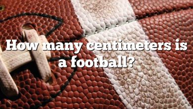 How many centimeters is a football?