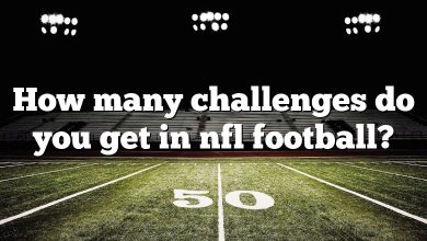 How many challenges do you get in nfl football?