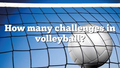 How many challenges in volleyball?