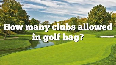 How many clubs allowed in golf bag?