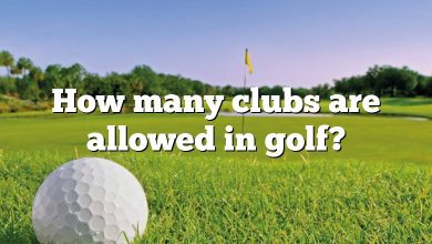 How many clubs are allowed in golf?