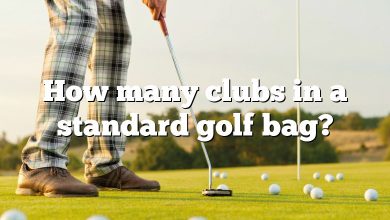 How many clubs in a standard golf bag?