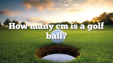 How many cm is a golf ball?
