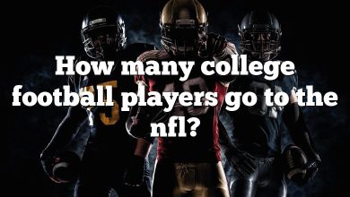 How many college football players go to the nfl?