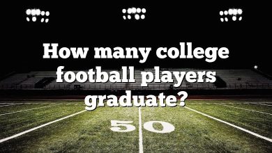 How many college football players graduate?
