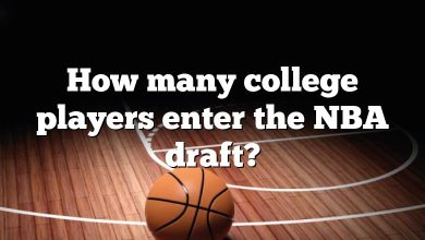 How many college players enter the NBA draft?