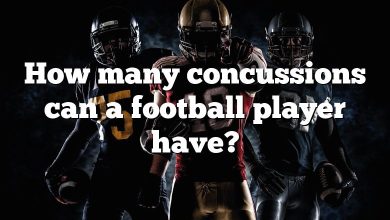 How many concussions can a football player have?