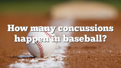 How many concussions happen in baseball?