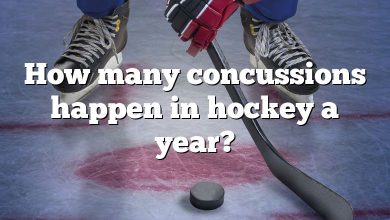 How many concussions happen in hockey a year?