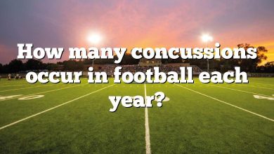 How many concussions occur in football each year?
