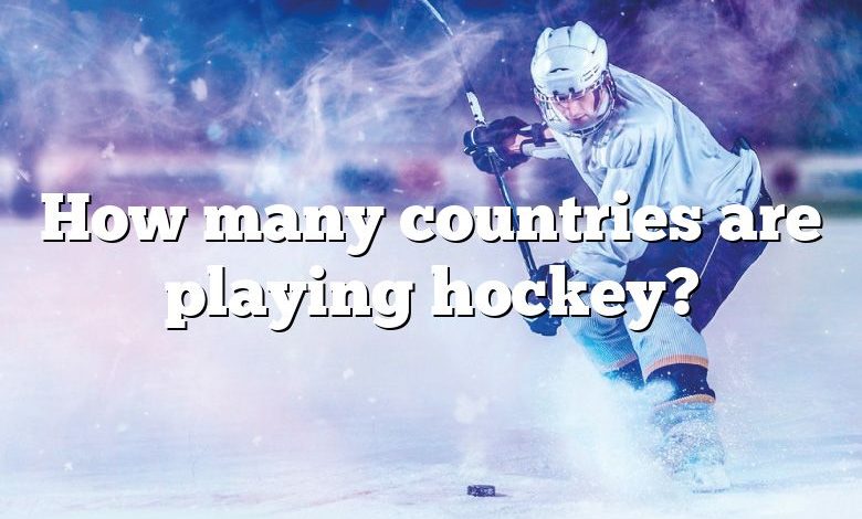 How many countries are playing hockey?