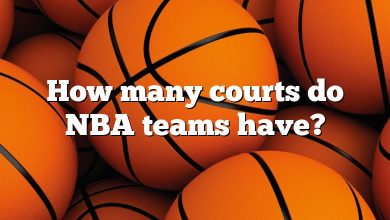 How many courts do NBA teams have?