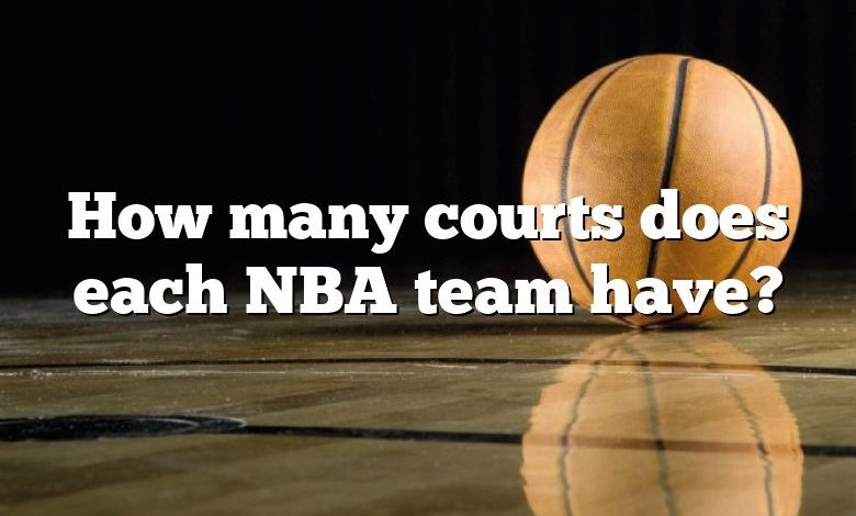 How many courts does each NBA team have?