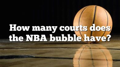 How many courts does the NBA bubble have?