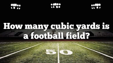 How many cubic yards is a football field?