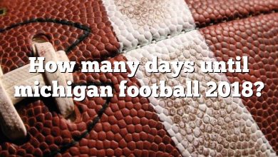 How many days until michigan football 2018?