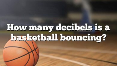 How many decibels is a basketball bouncing?