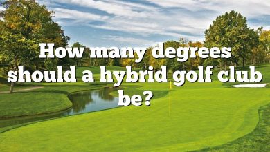 How many degrees should a hybrid golf club be?