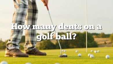 How many dents on a golf ball?