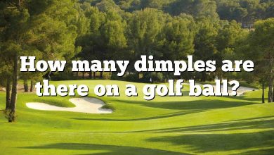 How many dimples are there on a golf ball?