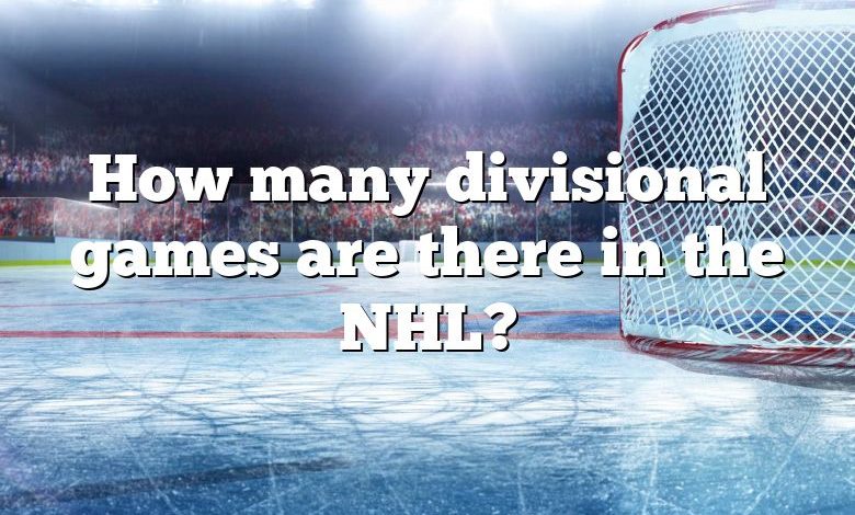How many divisional games are there in the NHL?
