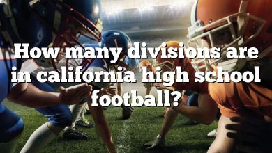 How many divisions are in california high school football?