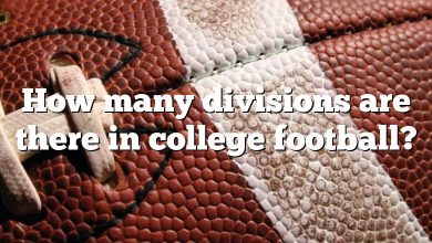How many divisions are there in college football?