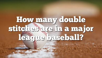 How many double stitches are in a major league baseball?