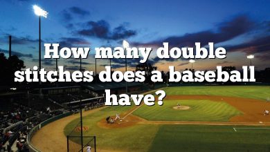 How many double stitches does a baseball have?