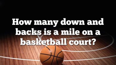 How many down and backs is a mile on a basketball court?