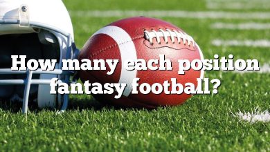 How many each position fantasy football?