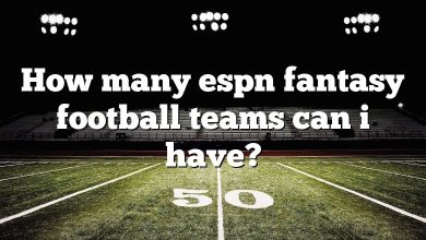 How many espn fantasy football teams can i have?