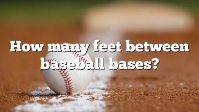 How many feet between baseball bases?