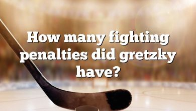 How many fighting penalties did gretzky have?