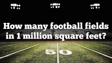 How many football fields in 1 million square feet?