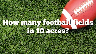 How many football fields in 10 acres?