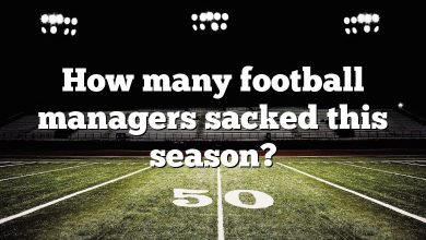 How many football managers sacked this season?