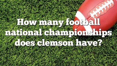 How many football national championships does clemson have?
