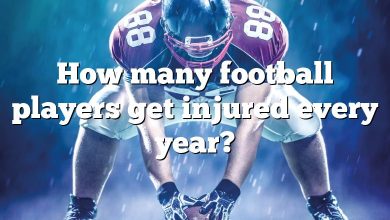 How many football players get injured every year?
