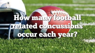 How many football related concussions occur each year?