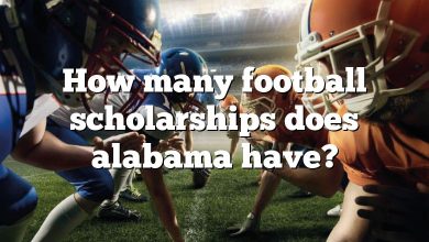 How many football scholarships does alabama have?